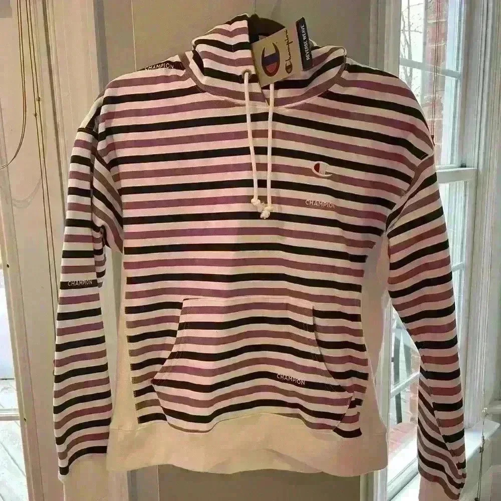 NWT Champion Women’s Reverse Weave All-Over Print Hoodie, Medium - Picture 2 of 15